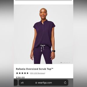 Purple Jam Figs Rafaela Oversized Scrub Top™ size xxs